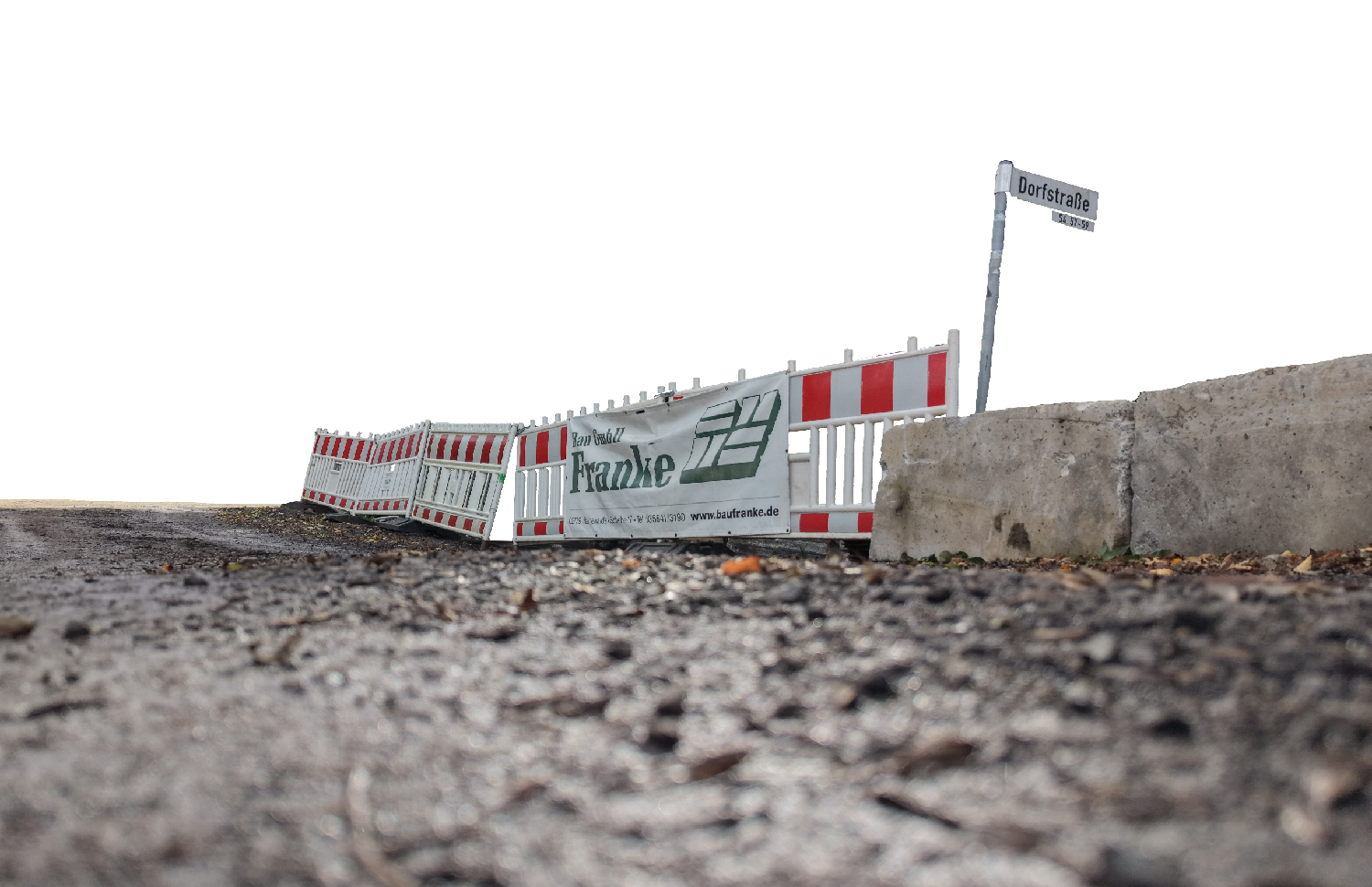 Bauzaun mit Bau GmbH Franke Banner